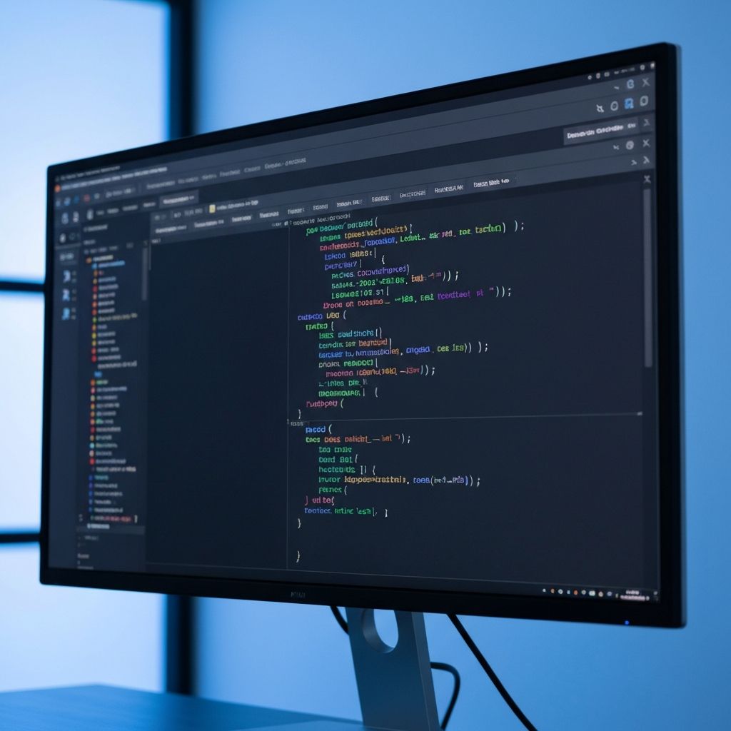 Code editor showing clean development workflow